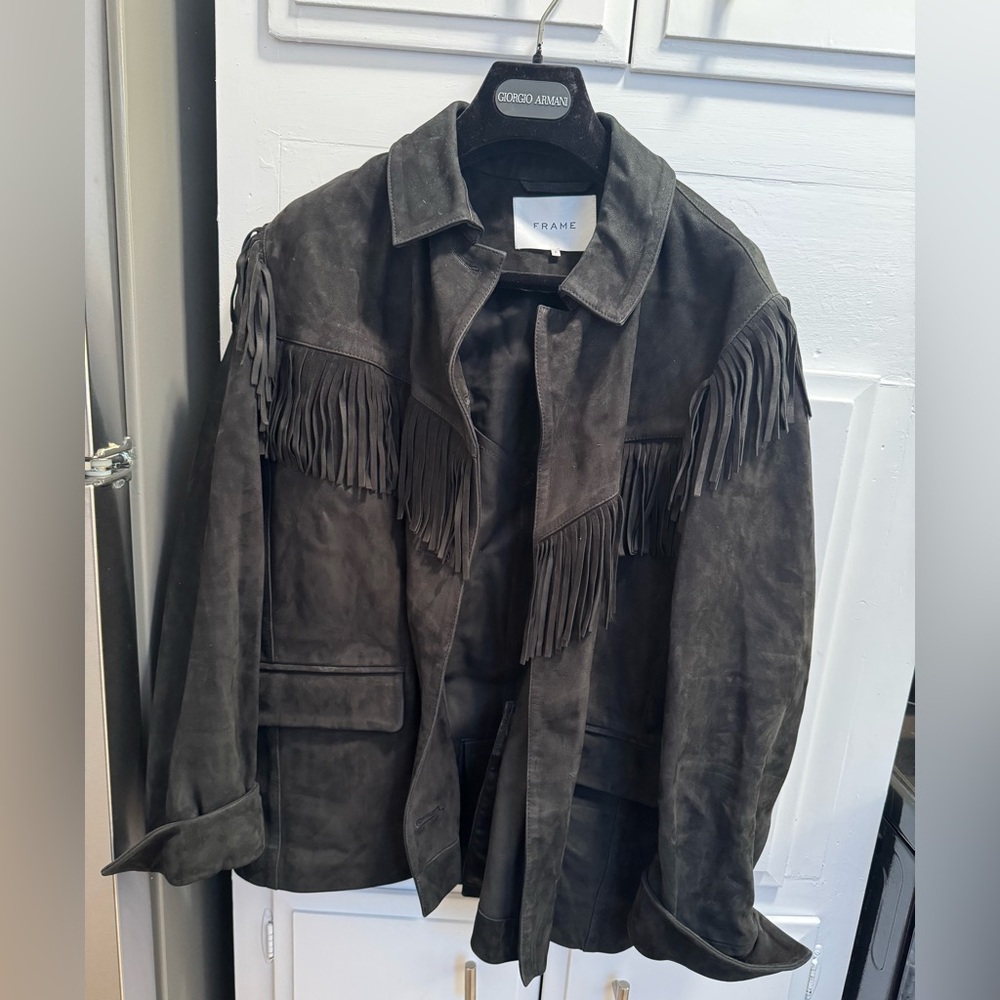 Frame suede fringe jacket